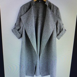 Light gray coat blazer